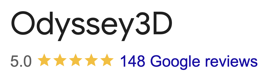 google-rating-score Odyssey3D 148 Google Reviews