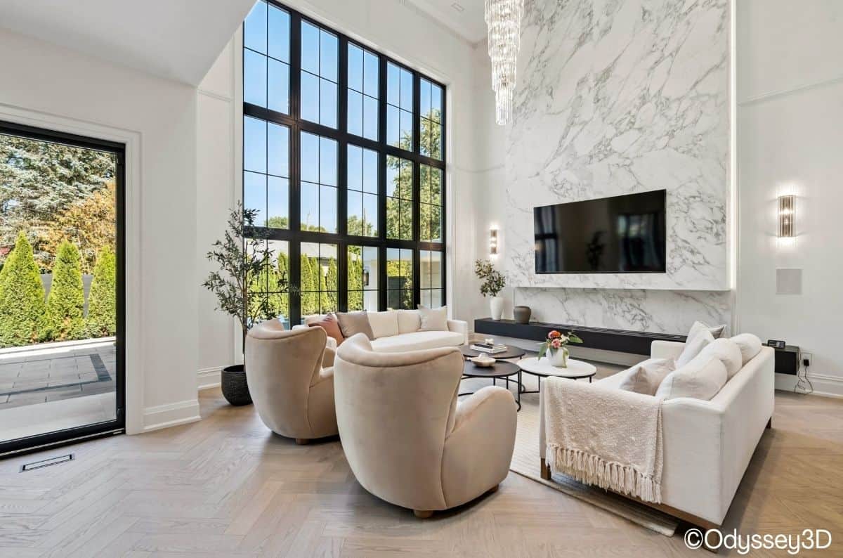 HDR real estate photography on a GTA listing with balanced windows and interior lighting