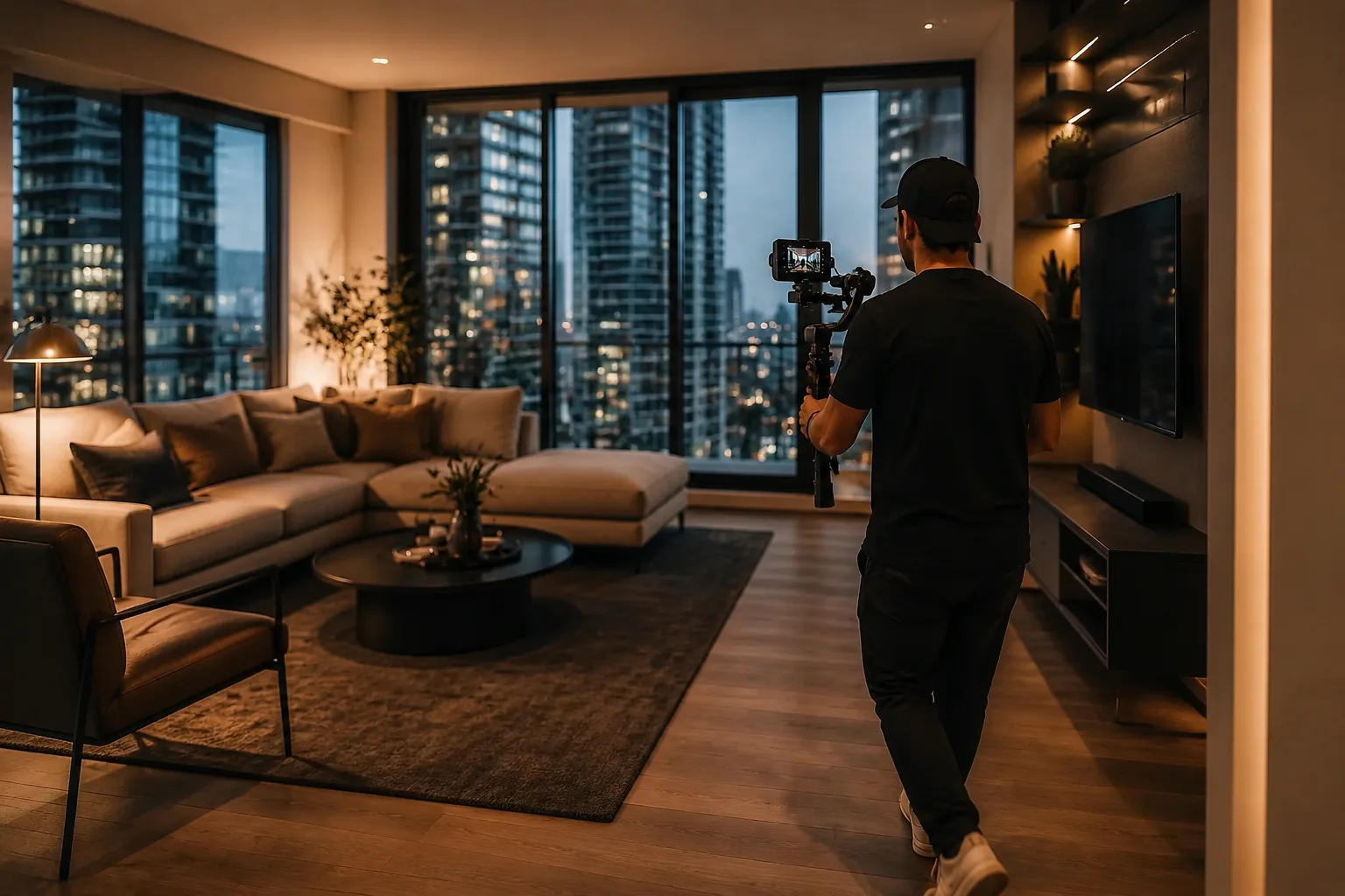 Odyssey3D filmmaker recording a Woodbridge custom home in Vaughan