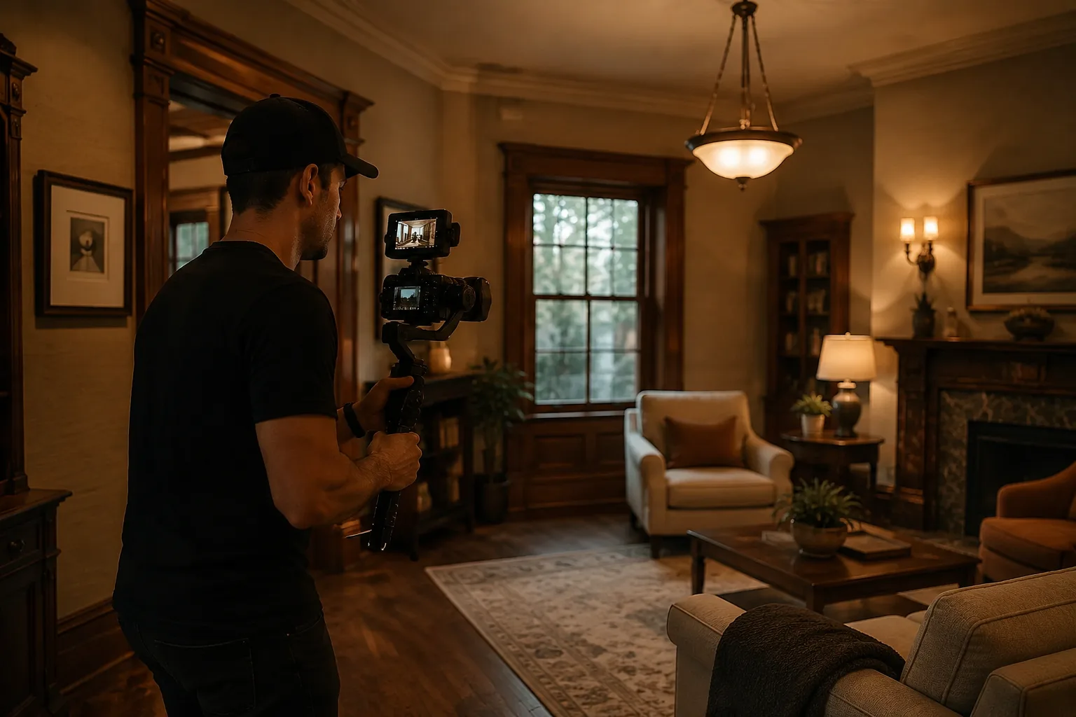 Odyssey3D filmmaker recording a Unionville heritage home in Markham