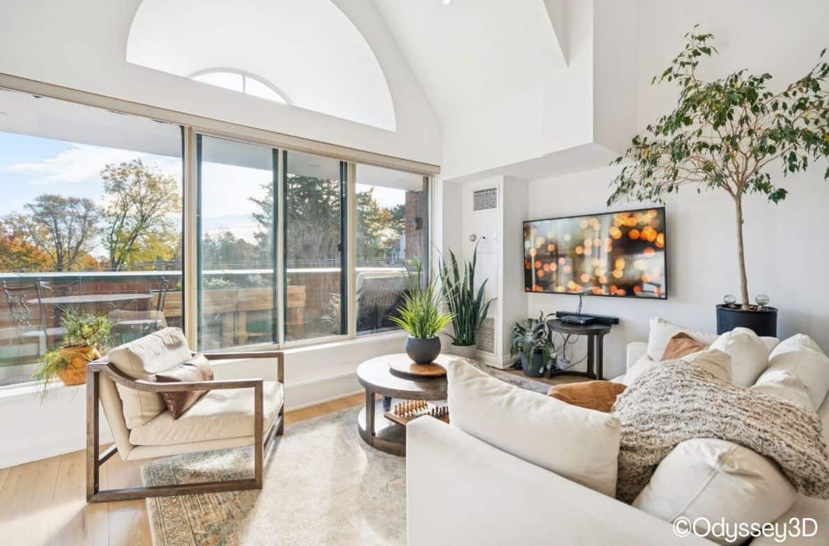 Odyssey3D real estate photography package for a GTA listing, staged living room