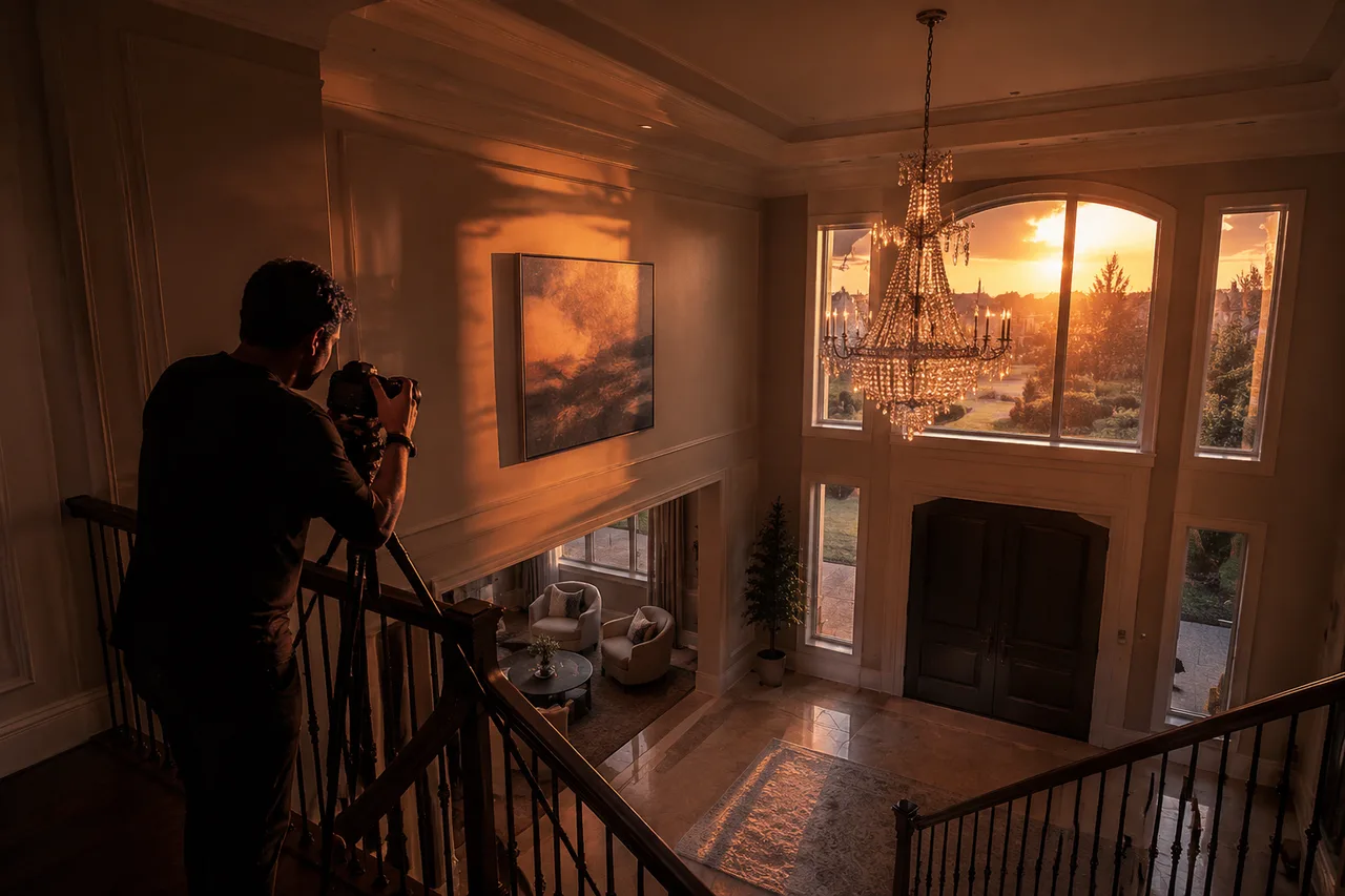 Odyssey3D photographer shooting a Richmond Hill home
