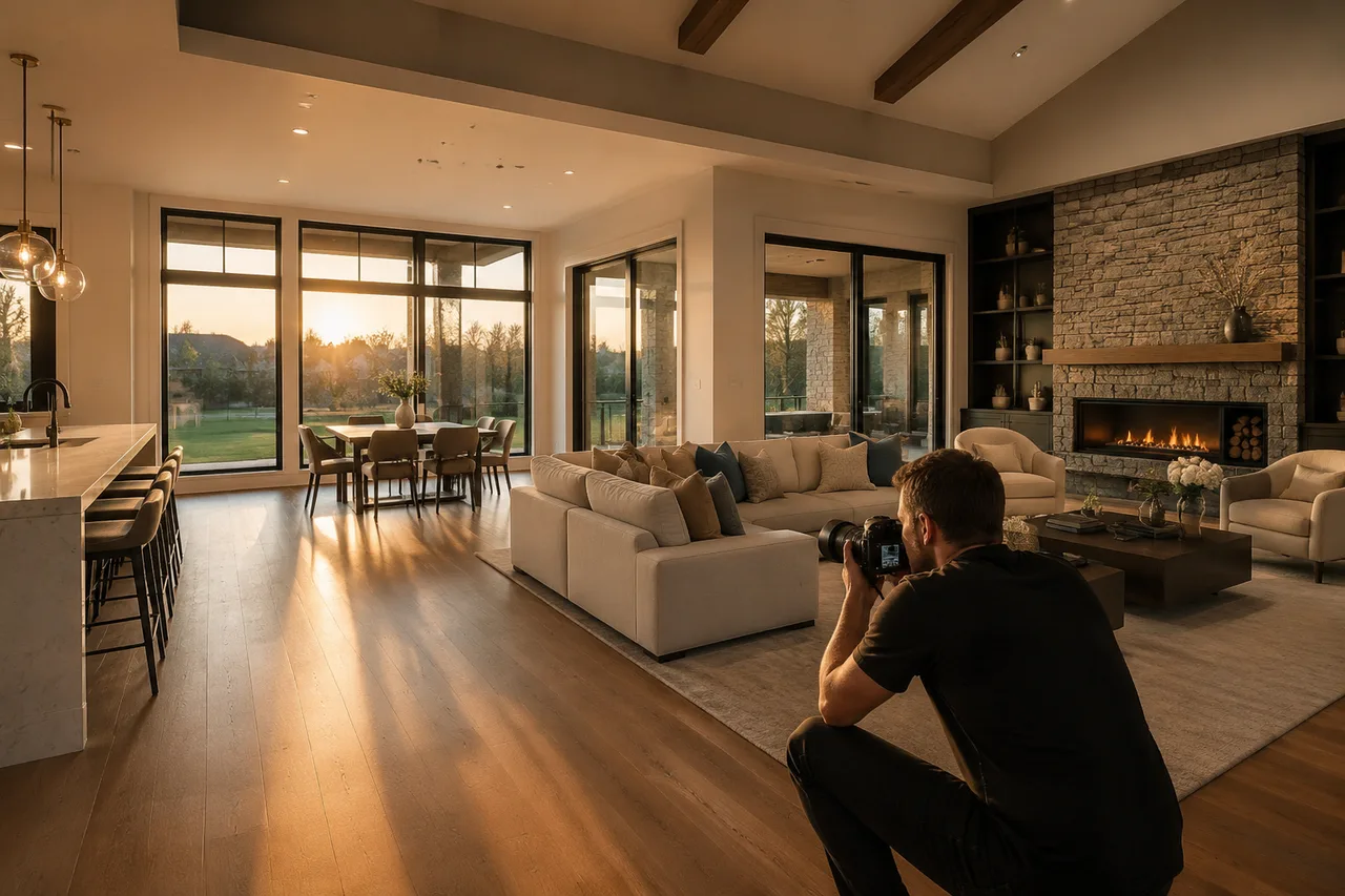 Odyssey3D photographer shooting a Milton home