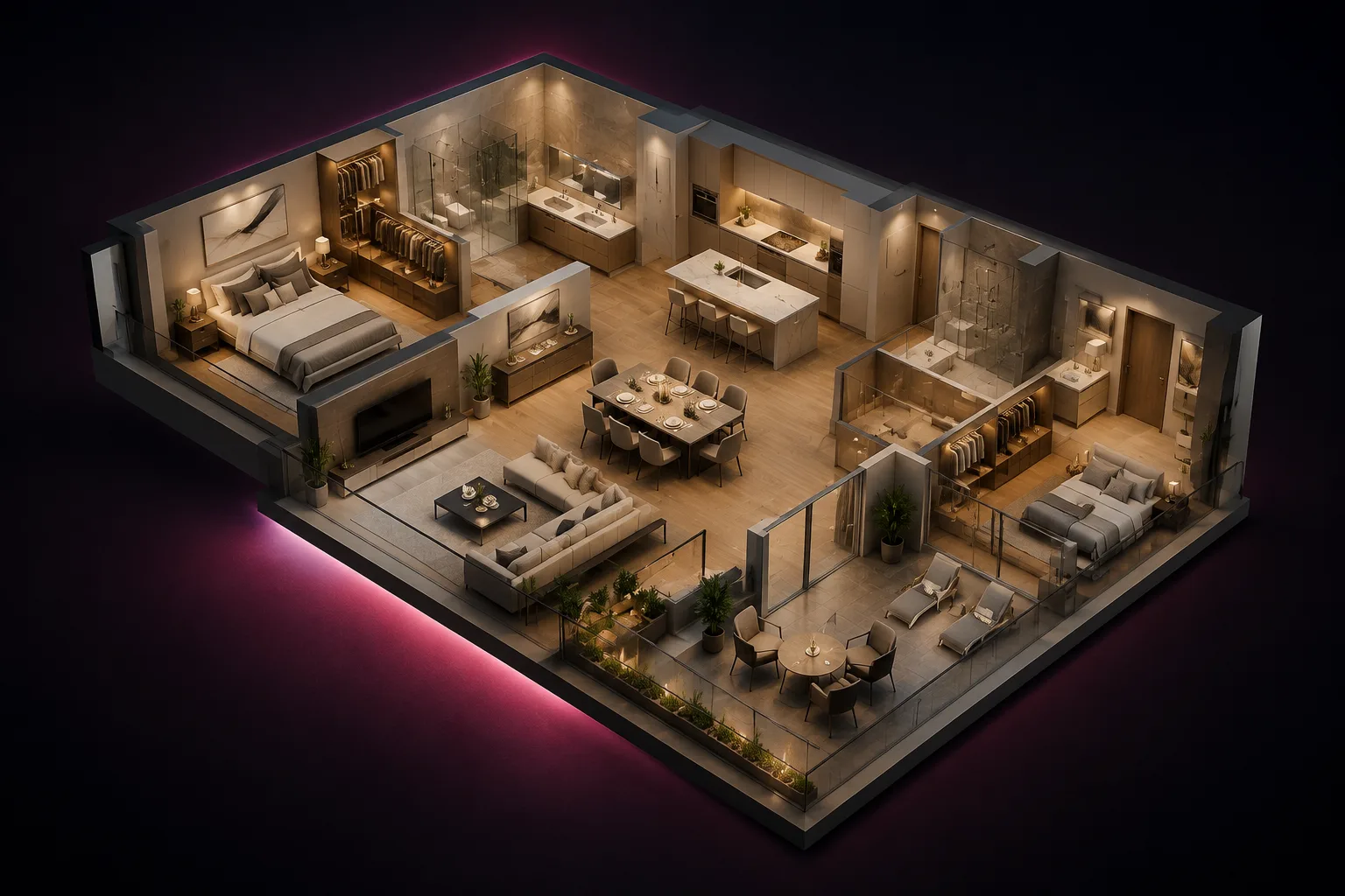 Matterport 3D dollhouse view of a multi-level Vaughan custom home