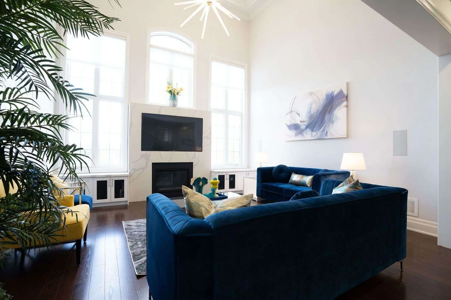 Guest ready Toronto condo living room with natural light