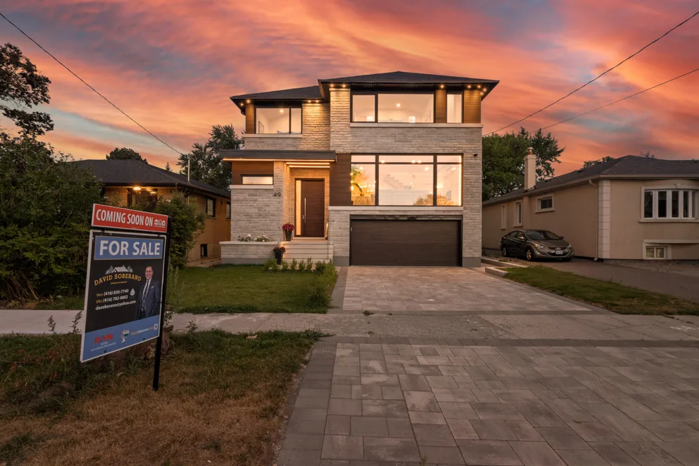 Colour grading a Markham property film in the edit suite