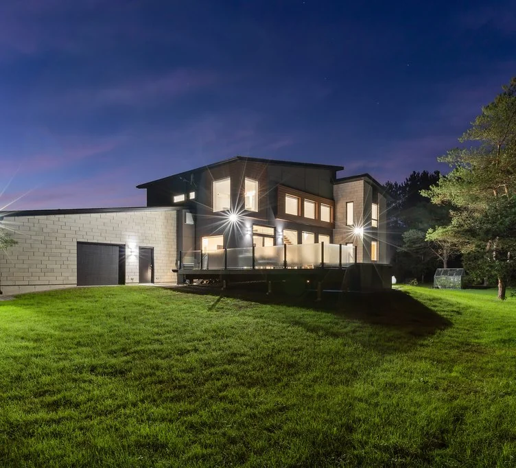 Twilight real estate video frame from an approved Odyssey3D concept