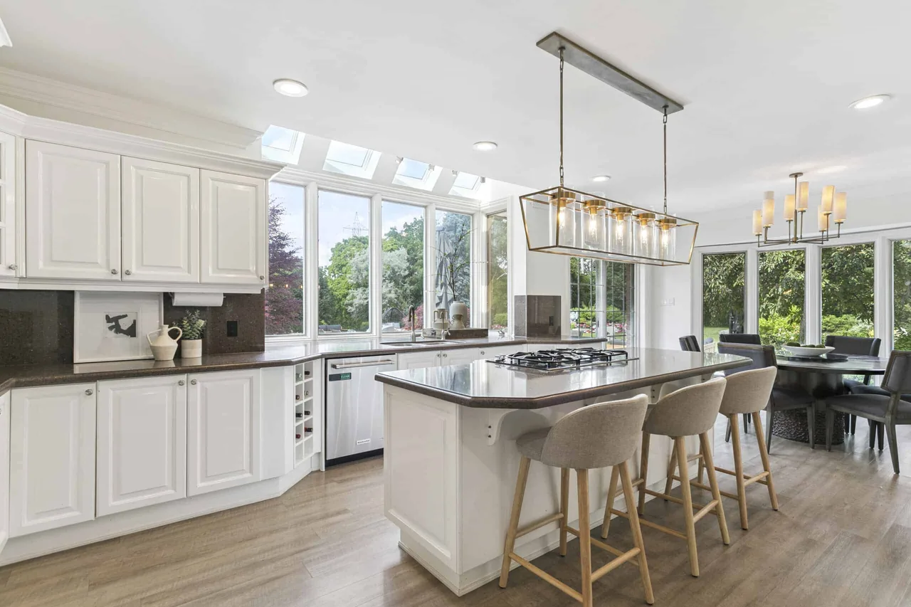 Professionally photographed Markham kitchen with golf course views